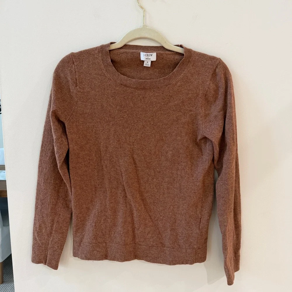 J. Crew Teddie Women’s Brown Merino Wool Cotton Blend Sweater Size Small